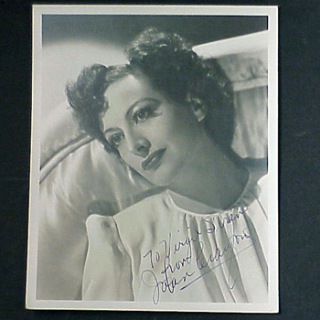Lot image - CRAWFORD, JOAN; Inscribed photograph