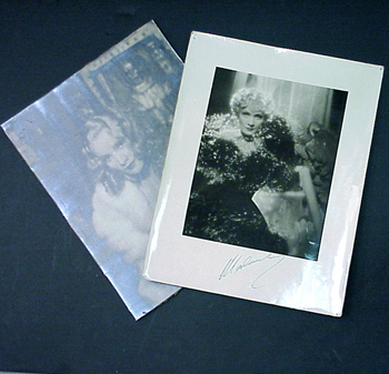 Lot image - DIETRICH, MARLENE; Two inscribed photographs