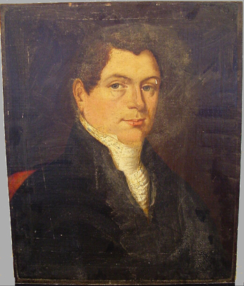 Lot image - American School 19th Century PORTRAIT OF A MAN