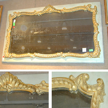 Lot image - Louis XV Style Painted and Parcel Gilt Mirror