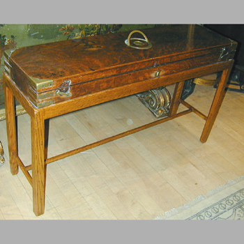 Lot image - Continental Baroque Style Mahogany Library Table