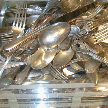 Lot image - Continental Silver Flatware Service