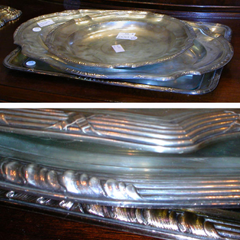 Lot image - Group of Three Continental Silver Bowls and Trays