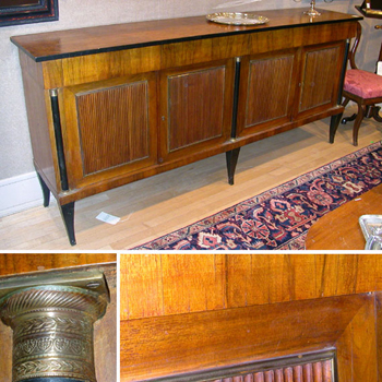 Lot image - Directoire Style Part Ebonized Mahogany Server