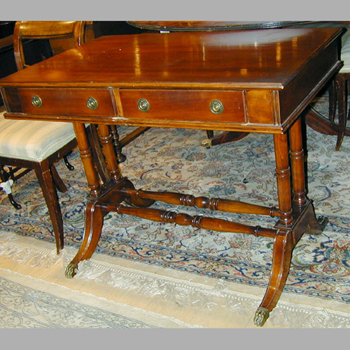 Lot image - Regency Style Mahogany Sofa Table