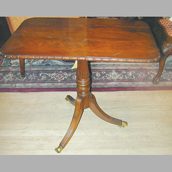 Lot image - Regency Style Rosewood and Mahogany Side Table