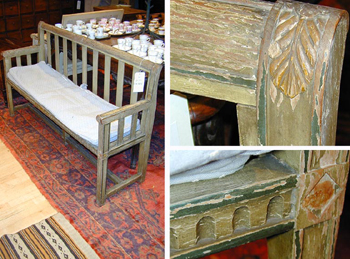 Lot image - Neoclassical Style Painted Settee