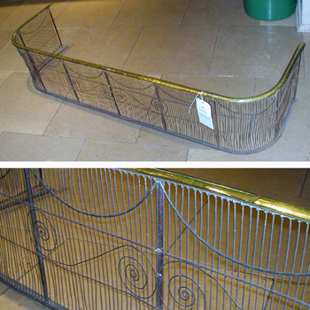 Lot image - Georgian Style Brass Fire Fender