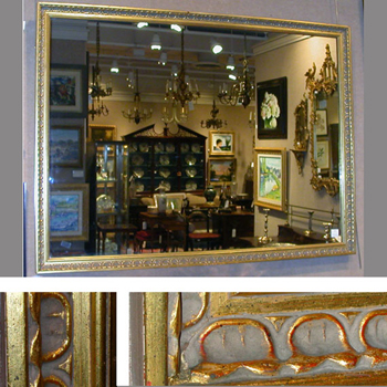 Lot image - Neoclassical Style Gilt Decorated Mirror