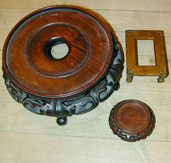 Lot image - Miscellaneous Group of Chinese Hardwood Stands
