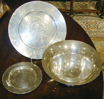 Lot image - Group of Three Sterling Silver Articles