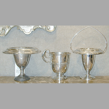 Lot image - Group of Three Sterling Silver Articles