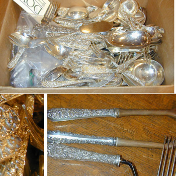 Lot image - S. Kirk & Son Sterling Silver Flatware Service
