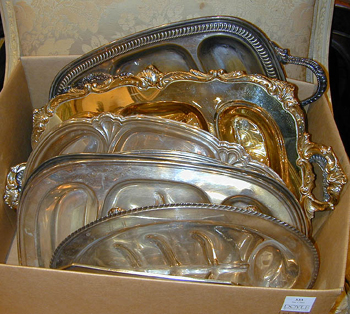 Lot image - Miscellaneous Group of Silver Plated Platters
