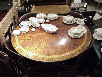 Lot image - George III Style Banded Mahogany Circular Breakfast Table