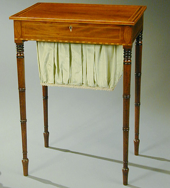 Lot image - Regency Inlaid Mahogany Work Table