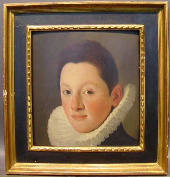 Lot image - Italian School 16/17th Century PORTRAIT OF BOY WITH RUFF COLLAR