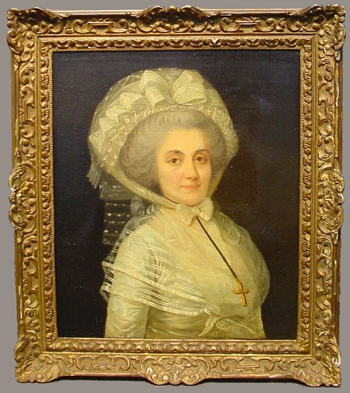 Lot image - French School 18th Century PORTRAIT OF WOMAN WITH LACE BONNET
