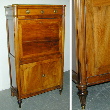 Lot image - Provincial Louis XVI Walnut Secretaire a Abattant