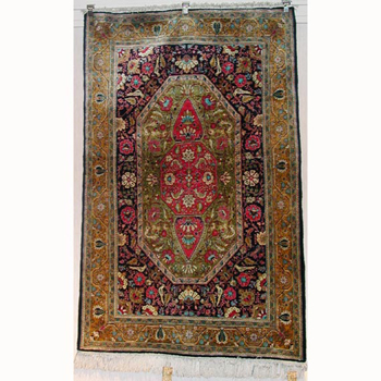 Lot image - Qum Silk Rug