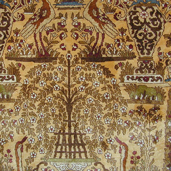 Lot image - Silk Kashan Rug