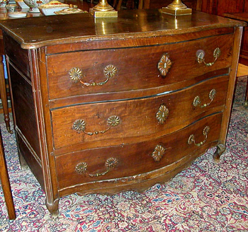 Lot image - Provincial Louis XV Walnut Commode