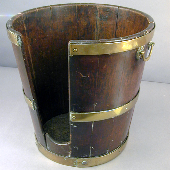 Lot image - George III Brass Bound Mahogany Plate Bucket