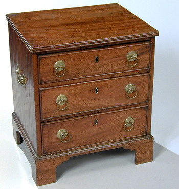 Lot image - George III Mahogany Miniature Chest