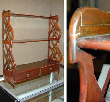 Lot image - George III Mahogany Hanging Shelf