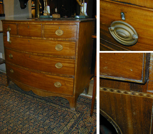Lot image - George III Inlaid Mahogany Chest of Drawers