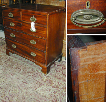 Lot image - George III Mahogany Chest of Drawers