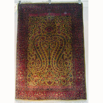 Lot image - Silk Kashan Rug