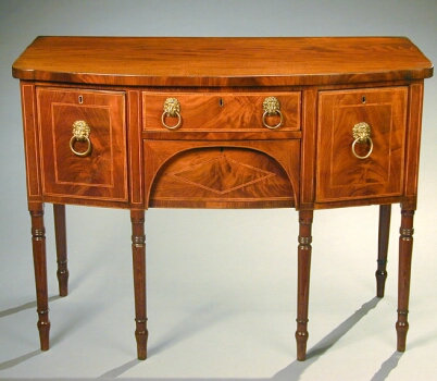 Lot image - Regency Inlaid Mahogany Sideboard
