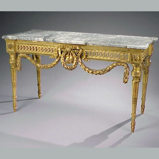 Lot image - Louis XVI Gilt-Wood Console