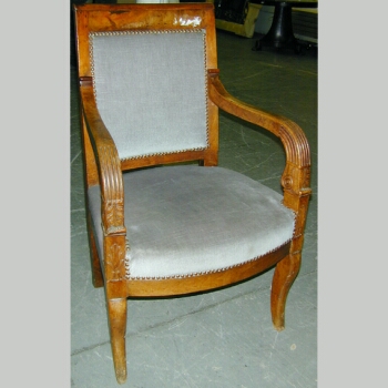 Lot image - Empire Mahogany Armchair