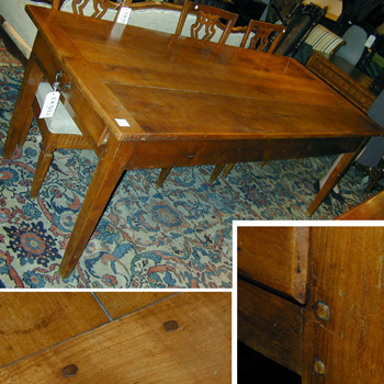 Lot image - French Provincial Walnut Farm Table