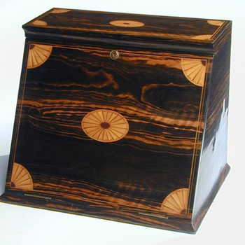 Lot image - George III Style Satinwood Inlaid Coromandel Lap Desk