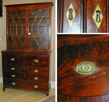 Lot image - Late George III Mahogany Secretary Bookcase