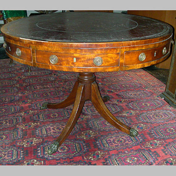 Lot image - George III Mahogany Drum Table