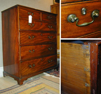 Lot image - George III Mahogany Chest of Drawers