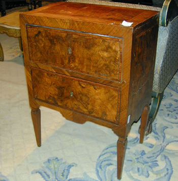 Lot image - Italian Neoclassical Walnut Commodino