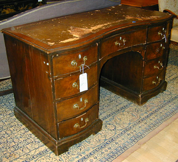 Lot image - George III Mahogany Pedestal Desk