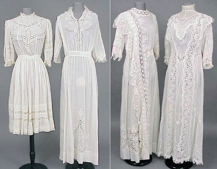 Lot image - Group of Four Lingerie Dresses