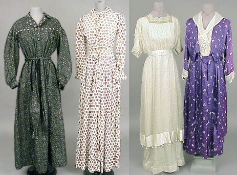 Lot image - Four Antique Dresses