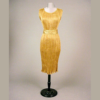 Lot image - Knee Length Fortuny Delphos Dress