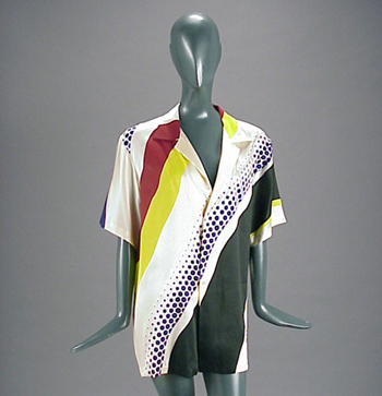 Lot image - Roy Lichtenstein Silk Screened Shirt American, 1979