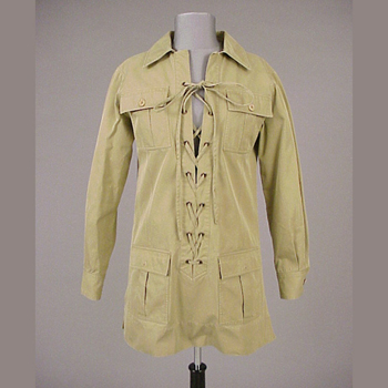 Lot image - Saint Laurent Rive Gauche Safari Shirt French, circa 1968