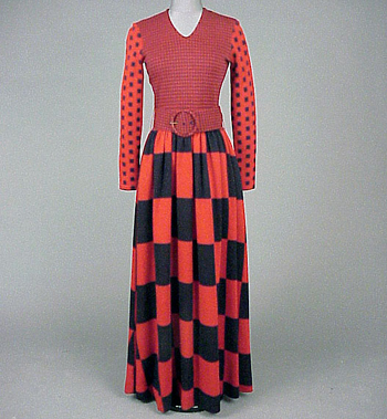 Lot image - Rudi Gernreich Checked Dress