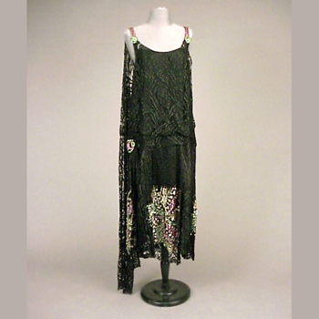 Lot image - Jean Philippe Worth Black Lace Chemise Dress