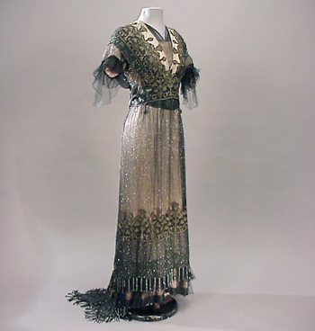 Lot image - Cut Steel Beaded Evening Gown